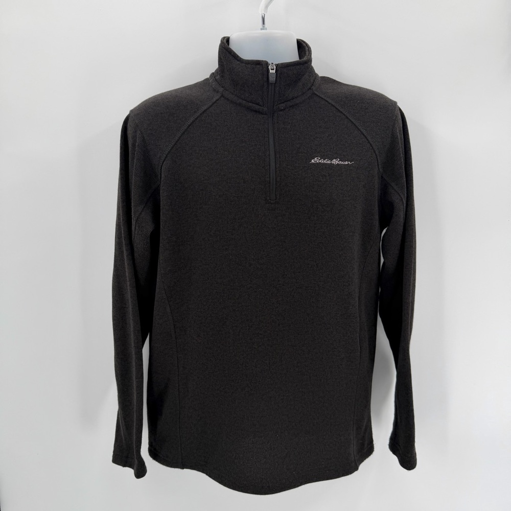 Eddie Bauer Pullover Men’s M Dark Gray Quarter Zip Fleece